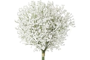 10 Spray Artificial Baby Breath Flower Gypsophila Fake Silicone Plant Babys Breath Fake Plastic Flower for Wedding Home Hotel