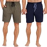 Hanes Men’s Sleep Shorts 2 Pack - Cotton, 7.5" Inseam, Athletic, Pajamas, Soft Loungewear, Pantalones Cortos