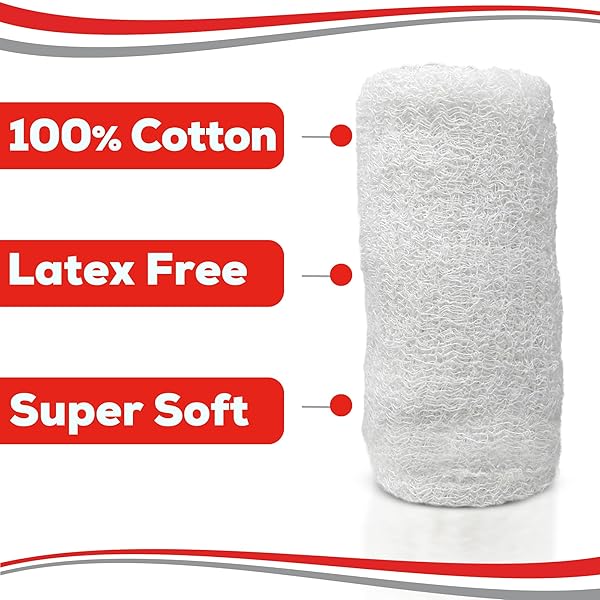 KERLIX GAUZE BANDAGE ROLLS – 4 1/2 IN X 4.1 YDS, 6 PLY, 24 SINGLE STERILE POCUHES – ULTRA ABSORBENT, LATEX FREE, HOSPITAL GRADE COTTON FLUFF BANDAGE WRAP KRINKLE STYLE – WOUND CARE & FIRST AID -HEALQU
