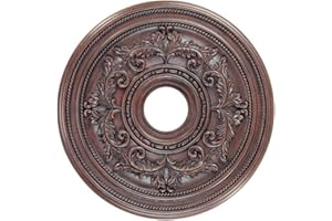 Livex Lighting, 8200-58, Ceiling Medallion, Hand Applied Imperial Bronce, 22.5"Dx1.5H"