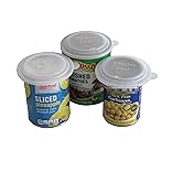 Smarter-Seal, Food Can Lids/Covers, 8-Pack, Clear Color, 4 Small Lids & 4 Large Lids - Fits Most Sizes