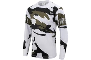 GCRFL Mens Cycling Jersey Shirt Short/Long Sleeves Downhill, Off-Road, MTB Jersey Racing Riding Mountain Bike Motocross Shirt