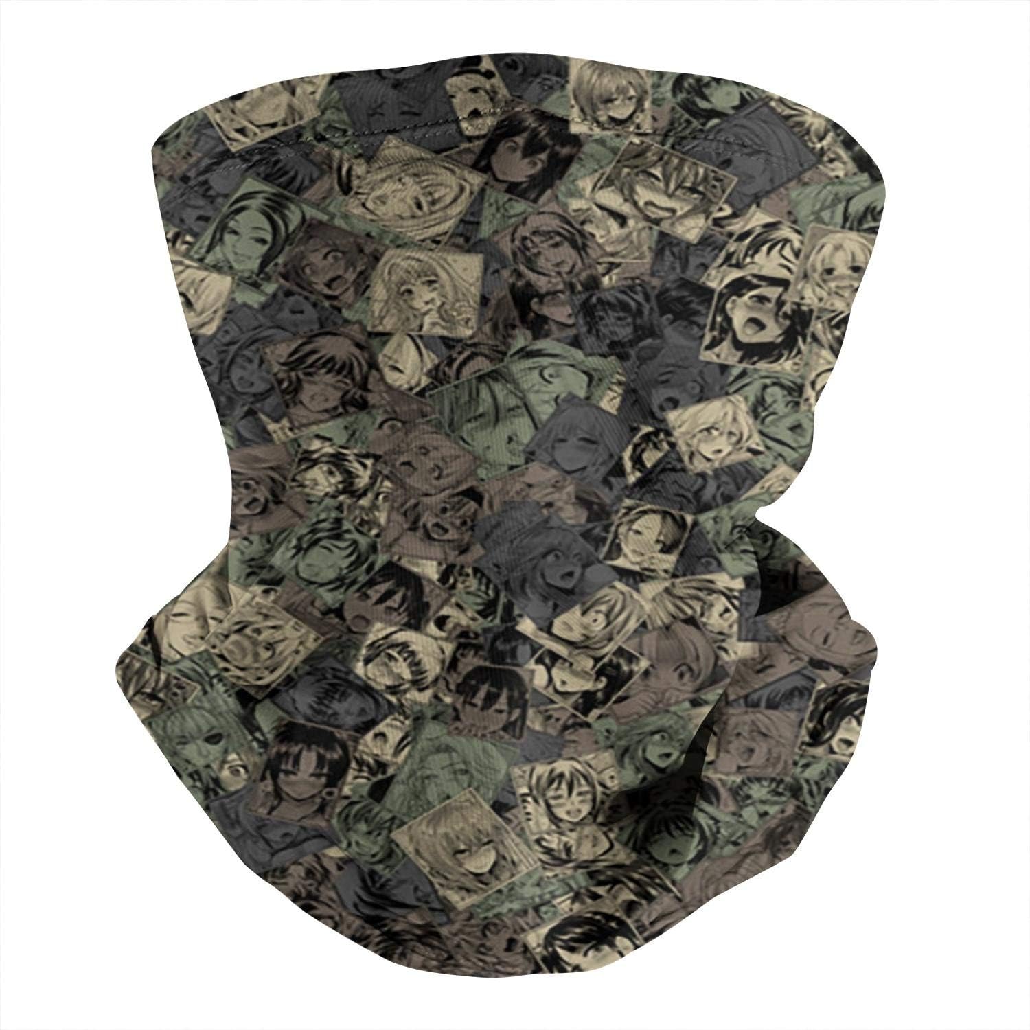 ZLJUN Exaggerated Sexy Anime Face Adult Bandana Neck Gaiter Face Cover Safety Multi Scarf Headband