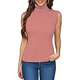 ALFYRCFT Sleeveless Turtlenecks for Women Mock Turtle Neck Ribbed Knit Pullover Sweater Vest Tank Tops Casual Stretchy 2025