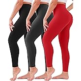 3 Pack Leggings for Women High Waisted No See-Through Tummy Control Soft Yoga Pants Womens Workout Athletic Running Leggings