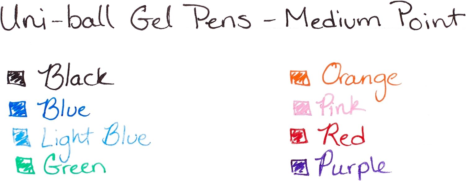 uni-ball 207 Colors Retractable Gel Pens, Medium Point (0.7mm), Assorted, 8 Count: Office Products