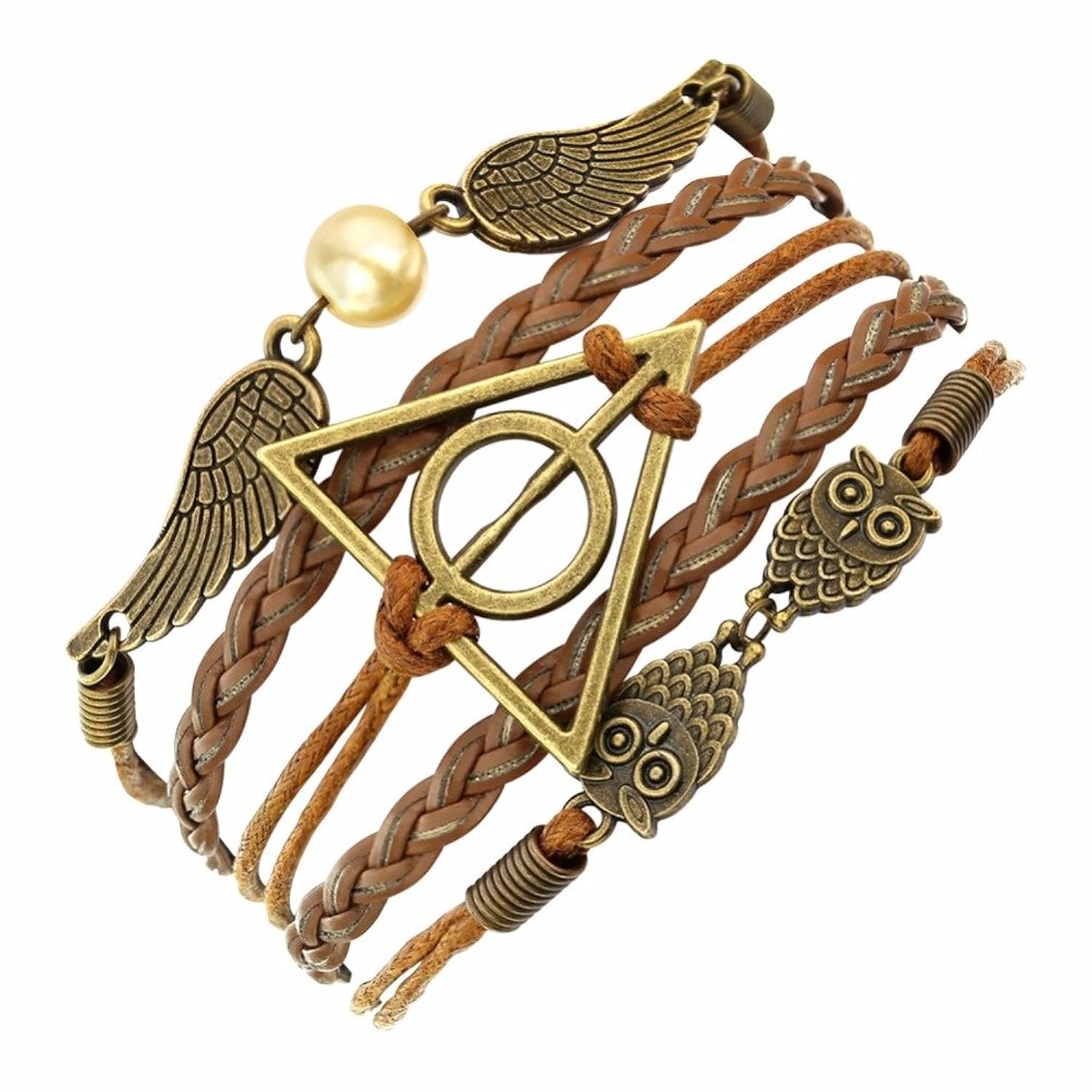 el regalo's harry potter deathly hallows snitch owl fashion bracelet