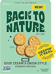 NEW Back to Nature Sour Cream & Onion Style Mini Seasoned Crackers, Non-GMO, Plant-Based Snack Cracker, Snack Happy, 5 oz Box