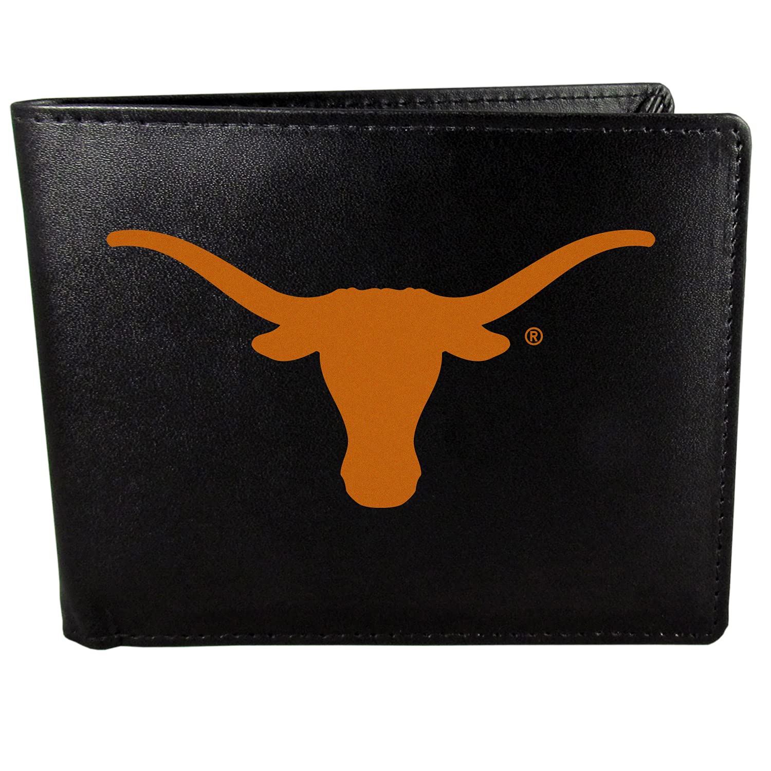 Siskiyou NCAA Sports Mens Texas Longhorns Bi-fold Wallet Large Logo One Size Black