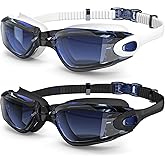 Braylin Swim Goggles, 2-Pack Swimming Goggles, Anti Fog, No Leaking For Adult Women Men Youth