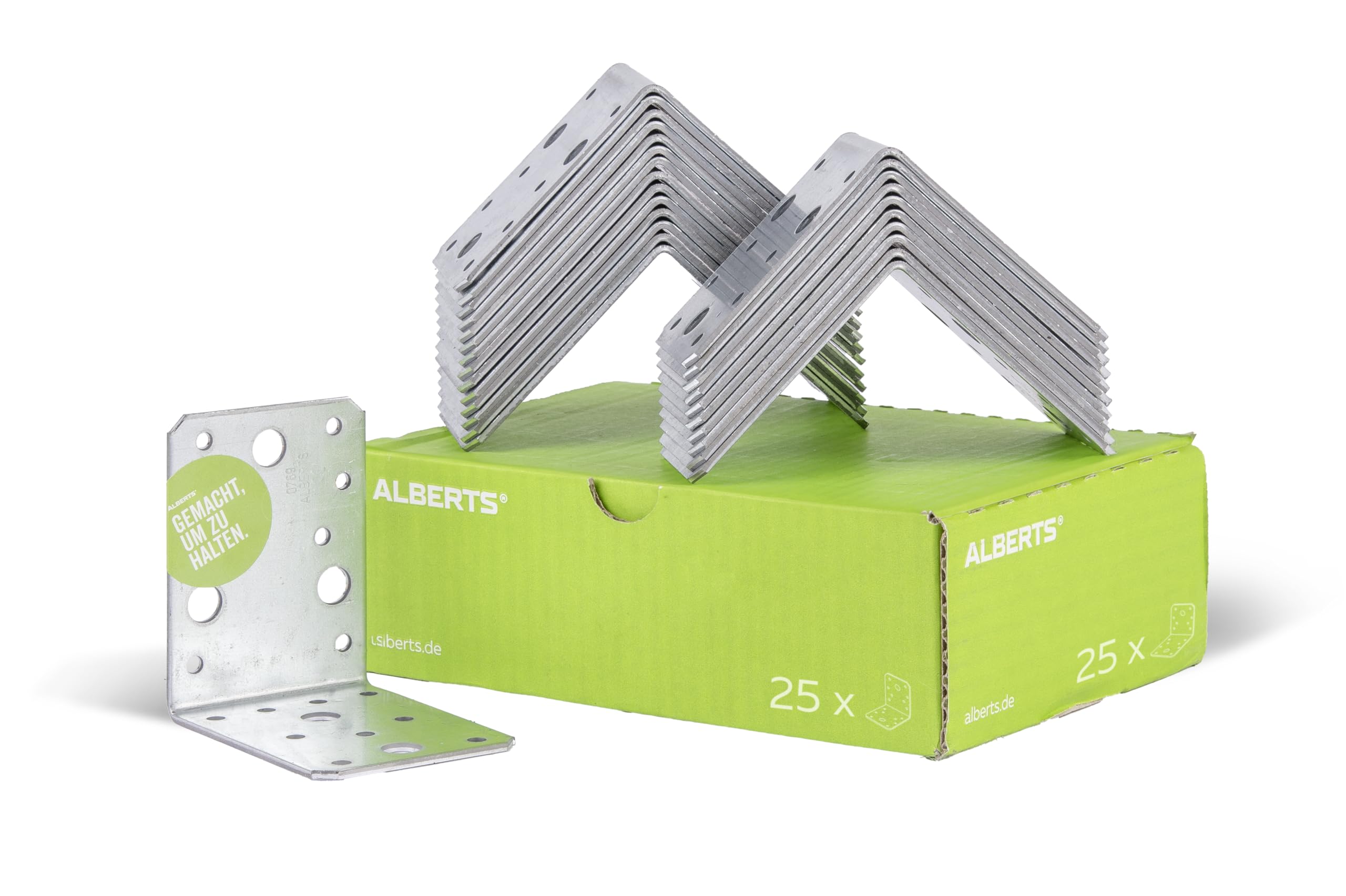 Alberts 846589 Angle Connector Sendzimir-Galvanised 90 x 90 x 65 mm Set of 25