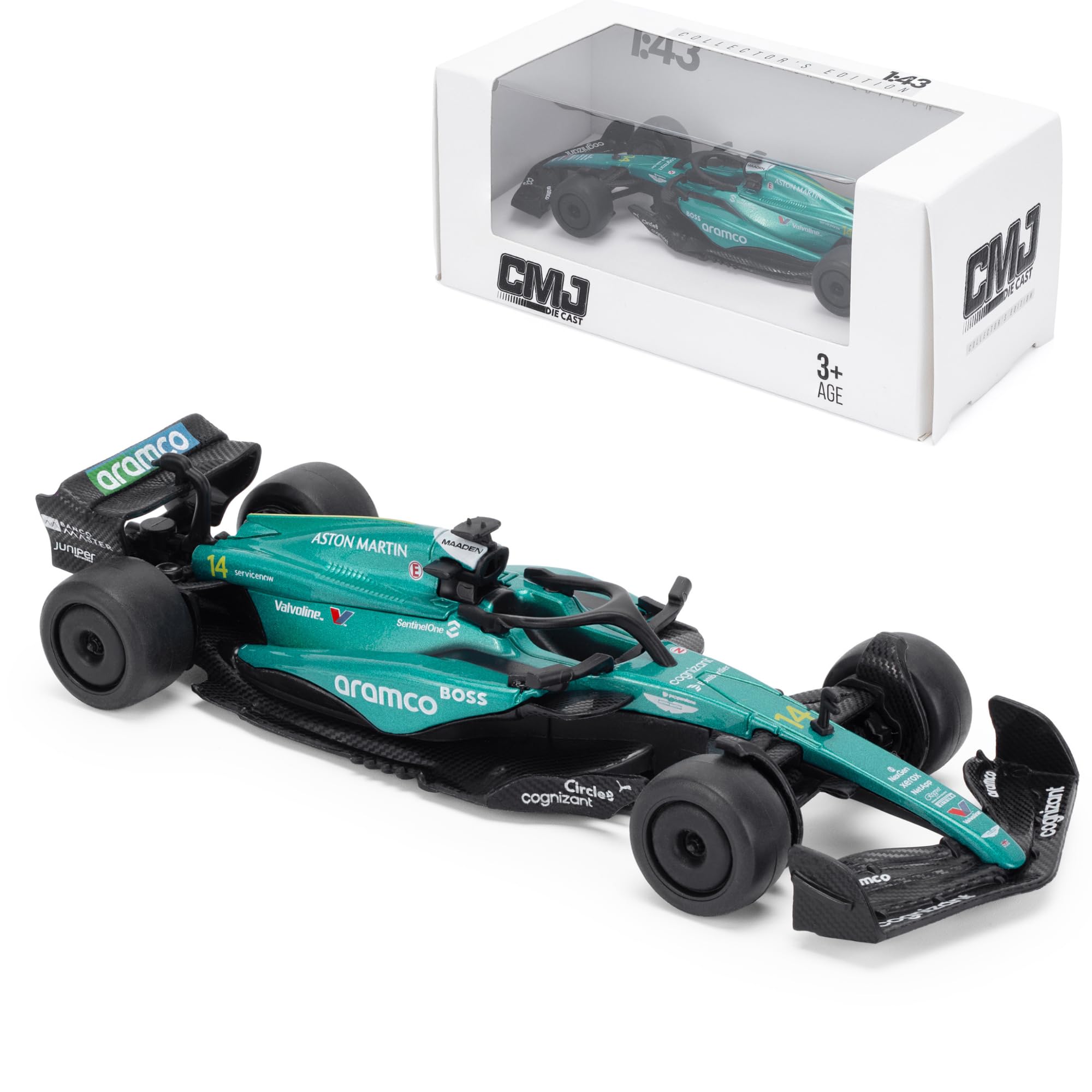 Aston Martin AMR24 F1 2024 1:43 Scale Die-Cast Model Car - Fernando Alonso Edition | Detailed Collectors Edition Diecast | Official Licensed Product
