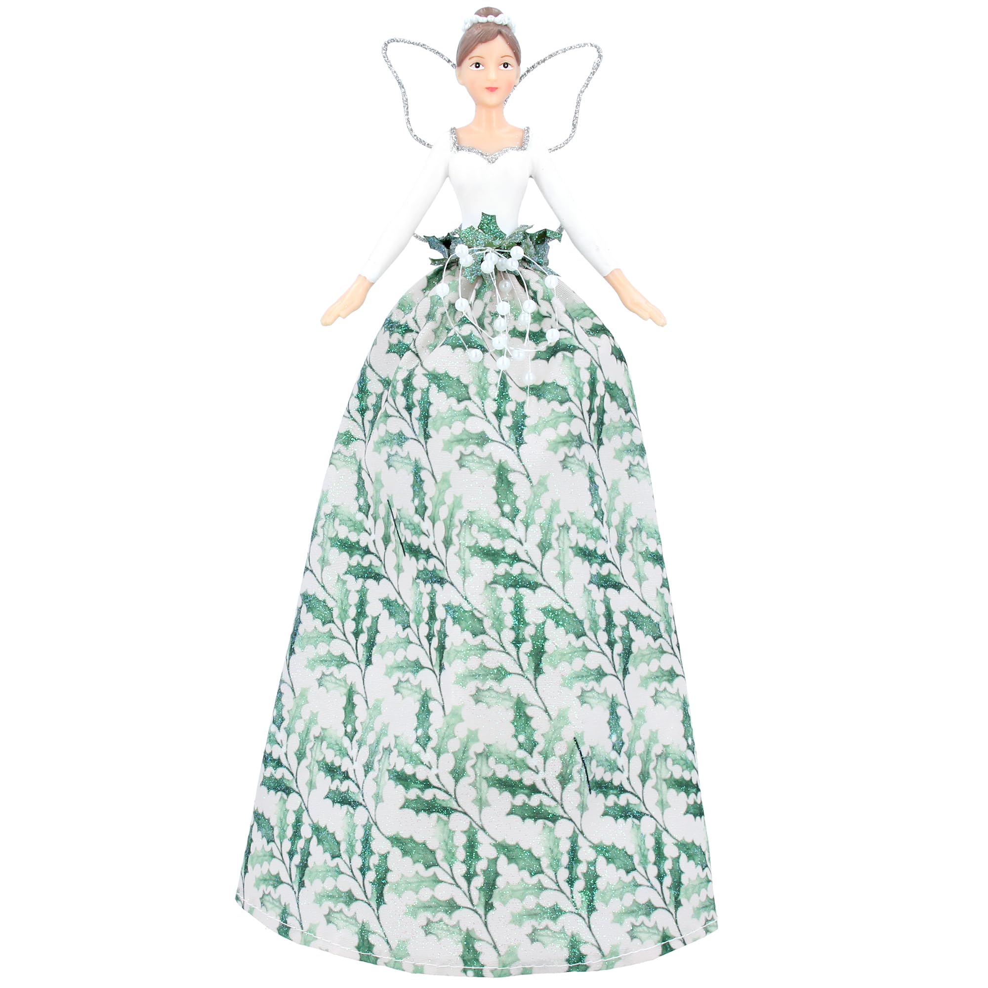 Gisela Graham: 31637 Resin and Fabric Holly Tree Top Fairy