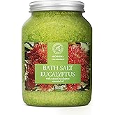 Sea Salt Eucalyptus with Natural Eucalyptus Essential Oil 46 Oz - Eucaliptus Bath Salts - Best for Good Sleep - Stress Relief - Beauty - Relaxing - Bathing - Body Care