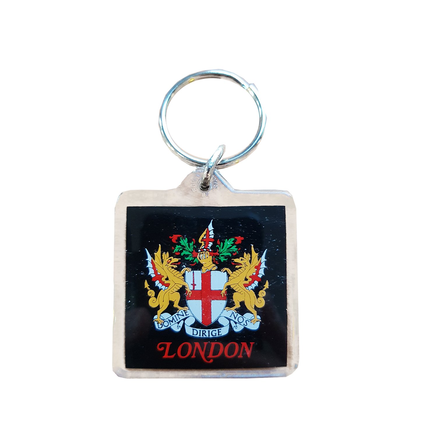 City of London Key Chain / Artistic London Keychains, Crest, England, Key Ring, Keyring, Souvenir Plastic Square Keychains! Artistique! / Künstlerisch! / Artistico! / artístico! Crest of London Keychain! Porte-clés! / Schlüsselanhänger! / Portachiavi ! / llaveros!