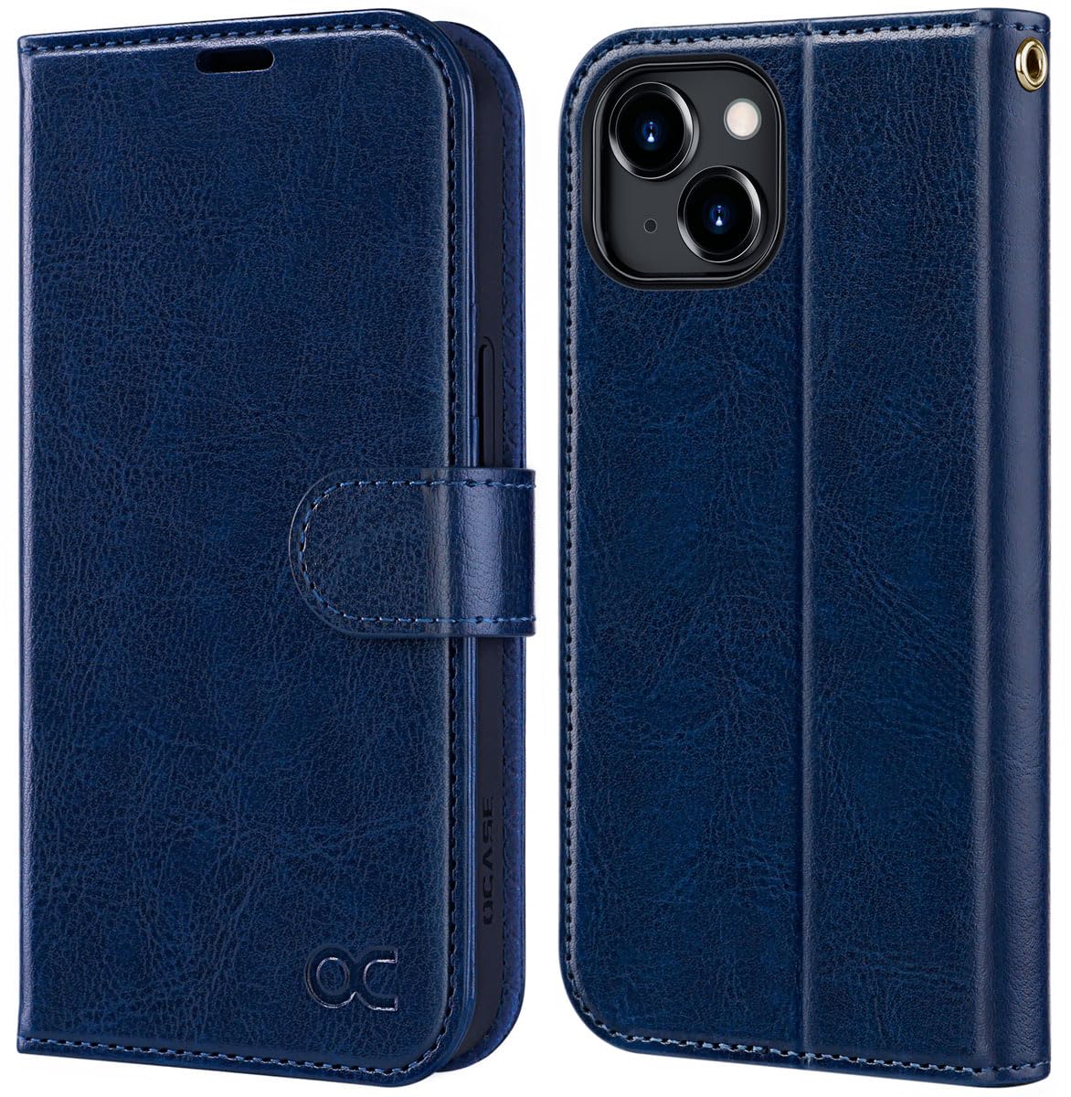 OCASE for iPhone 15 Case, Premium PU Leather Wallet Case Flip Phone Cover with[RFID Blocking][Card Holder][Shockproof TPU][Stand Function] for the iPhone15 6.1 Inch 2023 5G,Blue