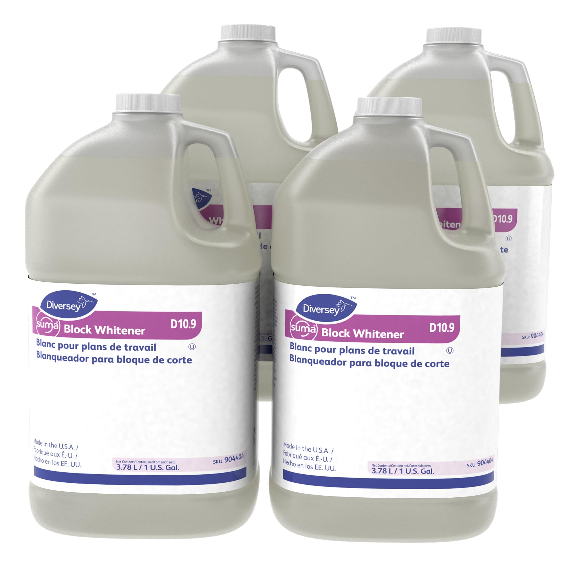 Diversey 904404 SUMA Block Whitener Removes Stains from Cutting Boards, Chopping Blocks, Ready-to-Use, 1-Gallon (Pack of 4)