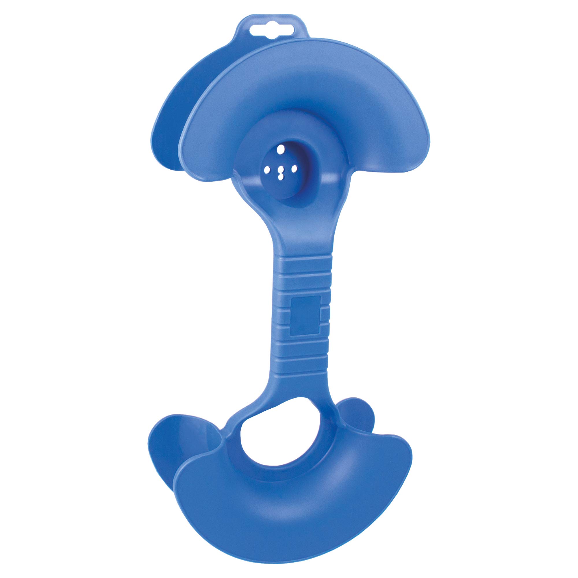 as - Schwabe Cable Dumbbell for Extension Cables up to 15 m - Cable Winder for Extension Cables - Portable Hand Cable Reel for Extension Leads I Cable Reel - Blue I 48709