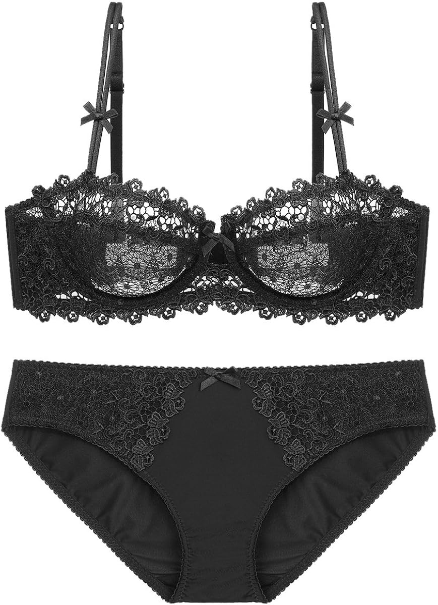 levliong Charming Lace Bra For Women Push Up Underwire Brassiere Large