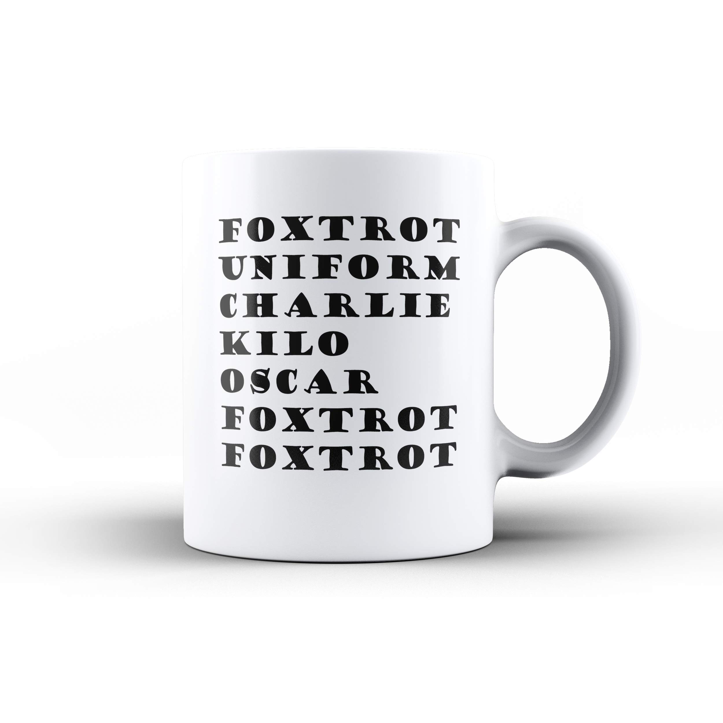 Foxtrot Uniform Charlie Kilo Oscar Foxtrot Foxtrot - F##k Off - Phonetic Text - Funny Tea/Coffee Mug/Cup - Gift Idea