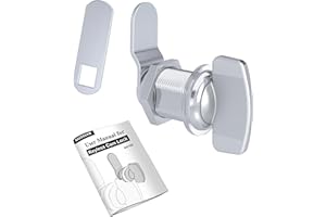 Naissian RV Thumb Cam Lock,Keyless Thumb Twist Operated, for Boat, RV Storage Compartment Baggage Door, Outdoor Shower Lock Latch,1-1/8 Inch, Pack of 1