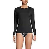 Lands' End Women's Sunshade UPF 50 Long Sleeve Rash Guard Swim Tee