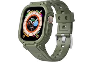 Qoosea Compatible for Apple Watch Ultra 49mm Band with Bumper Case