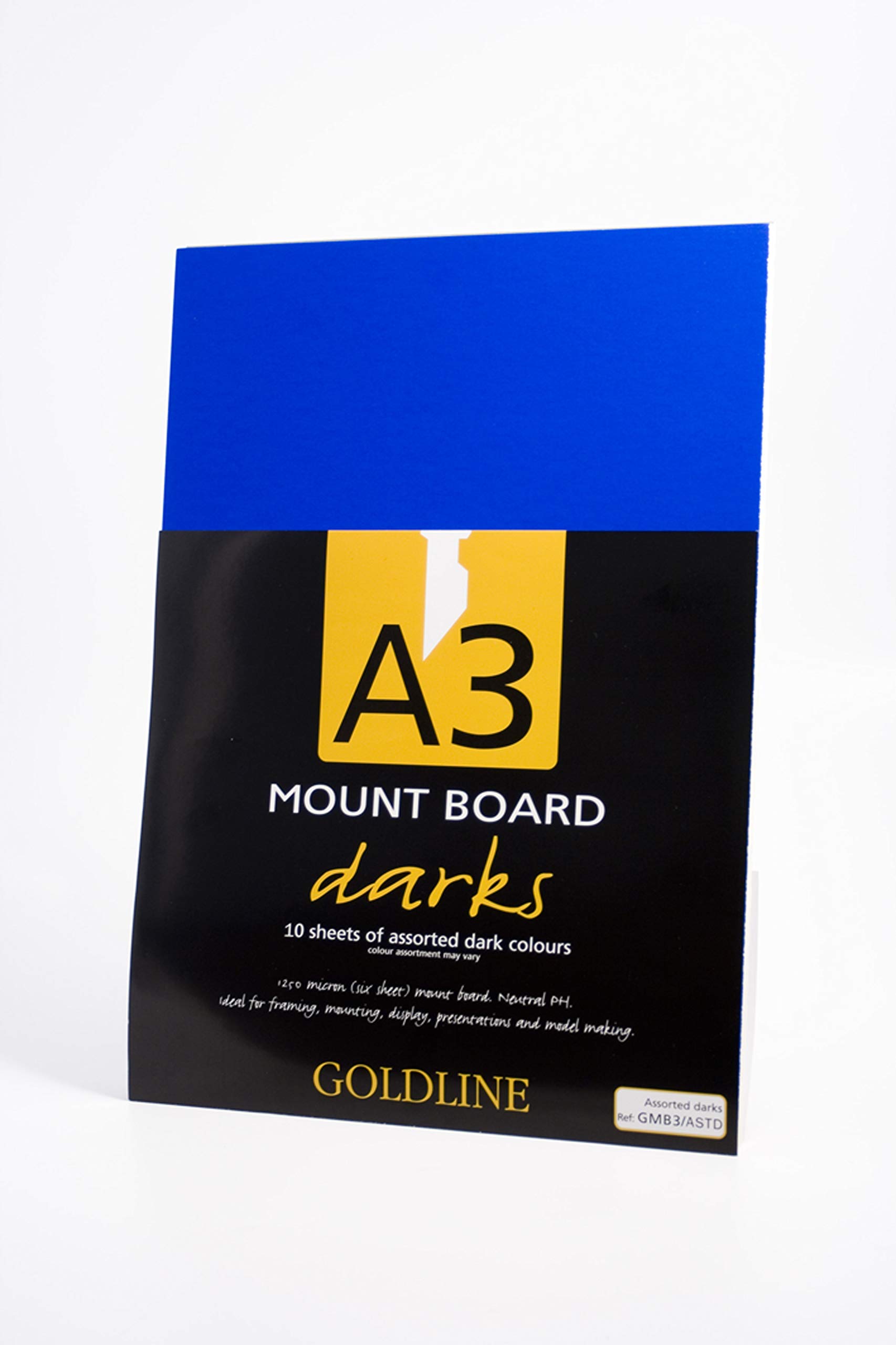 Clairefontaine - Ref GMB3/ASTDZ - Goldline Mount Board (Pack of 10) - A3 Sized, Acid Free, pH Neutral, 1.25mm Thick, 750gsm - Assorted Light Colours - Suitable for Model-Making & Framing