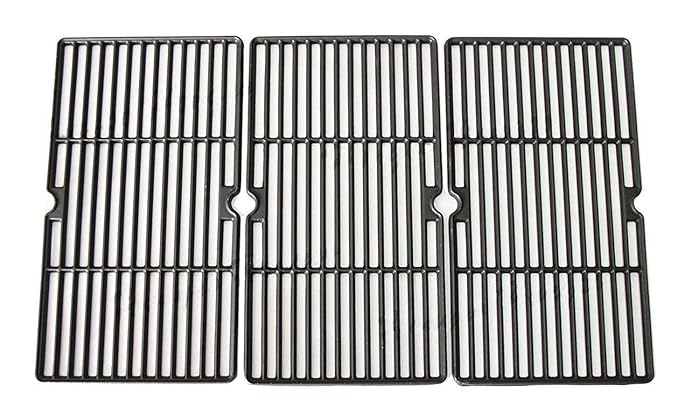 Hongso PCE993 Matte Cast Iron Cooking Grid Replacement for Charbroil 463224912, 463231711, Kenmore 415.16135, 415.16135110 and Cuisinart, Ceramic Grills; aftermarket Replacements, Set of 3