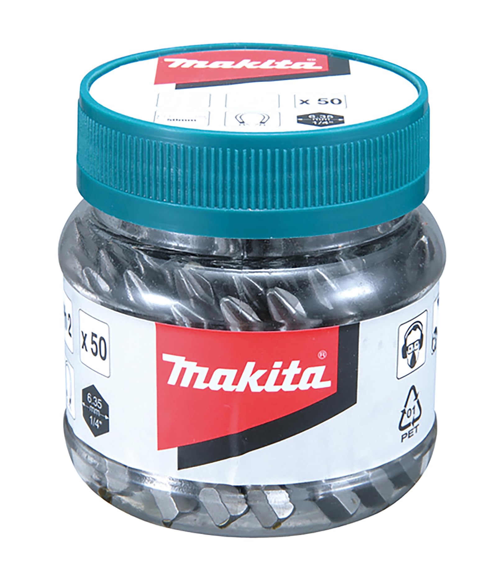 Makita B-26509 50 Piece Screw Bits PZ2x50mm