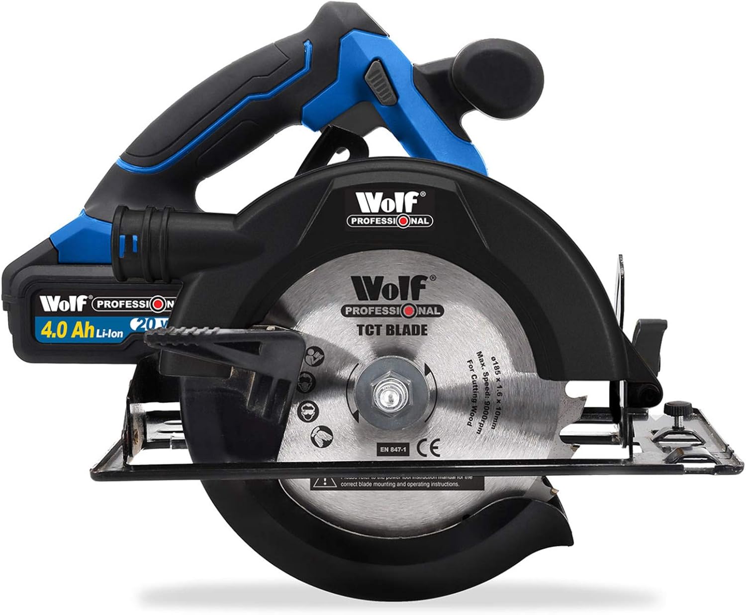 Wolf 185mm Circular Saw Brushless 20V Cordless with Parallel Guide