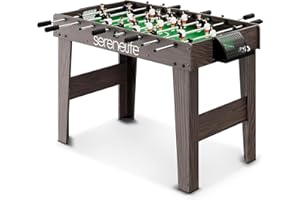SereneLife 48” Competition Sized Foosball Table – Full-Size Indoor Soccer Game, Includes 2 Balls- for Adults, Kids, Game Room