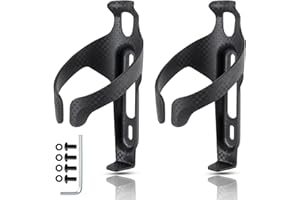 HUALONG aero Bike Water Bottle Holder Nylon Carbon Water Bottle Cages for Road Bikes Mountain Gravel e Bike Bicycle for 2.76-2.95 in Diameter Bottles, Black Matte 2-Pack
