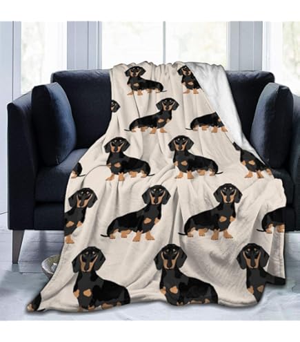 Doxie Dachshund Weiner Dog Pet Dogs Fleece Blanket Throw