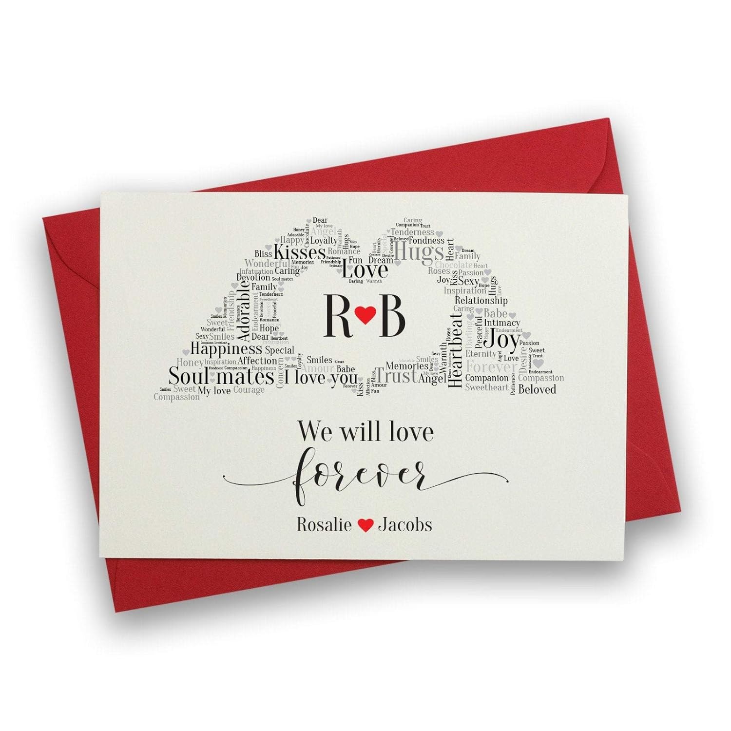 personalised valentines cards for him