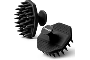 SILKLE Silicone Scalp Scrubber - Massage Shampoo Brush, Soft Bristles for Hair Growth & Dandruff Removal - Ergonomic Design, Wet & Dry Use, Deep Cleansing Scalp Exfoliator for All Hair Types - Black