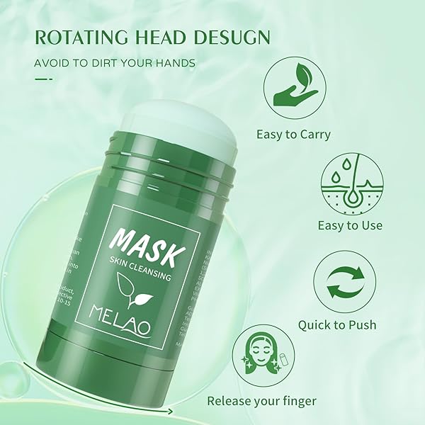 VEMOFOPER BLACKHEAD REMOVER WITH GREEN TEA EXTRACT, DEEP PORE CLEANSING, GREEN CLAY MASK FOR FACE MOISTURIZING, PURIFYING, REDUCE BLACKHEADS FOR ALL SKIN TYPES OF MEN AND WOMEN
