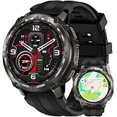 KOSPET Tank T4 Smart Watch, GPS &amp; Offline Maps, 10 ATM &amp; IP69K Waterproof | 1.43" AMOLED Rugged Military-Grade Smartwatch, 180+ Sport Modes, 15-Day Battery, Heart Rate/Sleep Monitor for Android/iPhone
