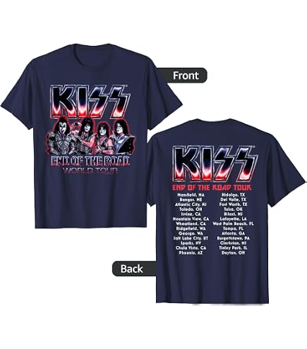 Amazon.com: KISS - The Farewell Tour T-Shirt : Clothing, Shoes