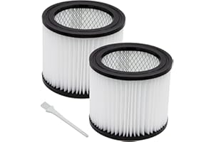 Vypart 90398 HEPA Replacement Filter - Small Cartridge Vacuum Filter Pack of 2 Fit for Shop-Vac 90398/118692, 9039800, 903-98, 903-98-00 Wet and Dry Vacuum (2 Filters+ 1 Brush)