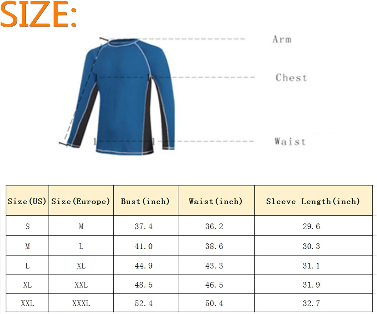 SLYRAIME Mens UPF 50+ Quick Dry Sun Protection Beach Swim Shirt Running Long Sleeves Workout Tops | 
