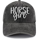 Gomcdlwn Horse Girl Hat for Women, Funny Adjustable Cotton Embroidered Horse Lover Baseball Cap