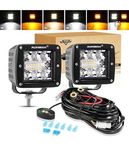 AUXITO Lâmpadas de neblina LED Switchback H11 H8 H16, 6500K branco