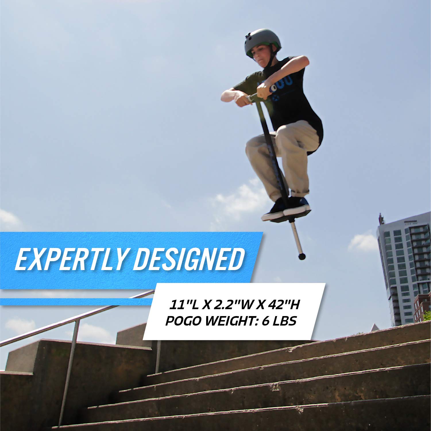 NSG Flight Premium Perfomance Pogo Stick - Ages 9 and Up - 80-180 Pounds