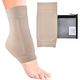 CRS Cross Lace Bite Gel Sleeves for Skating, Hockey. Pair, One size | Gel-padded pull-on sleeve socks. Cushion the instep and lower shin against lace pressure and rubbing. 1 pair.