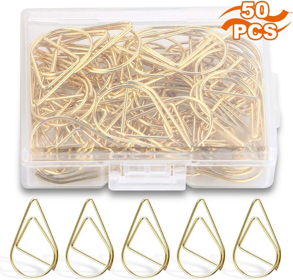 0 Pcs Rose Gold Cute Paper Clips Smooth Steel Wire Drop Shaped Paperclips For Office Supplier School Student By Roofull 1 Inch 25mm Mimbarschool Com Ng