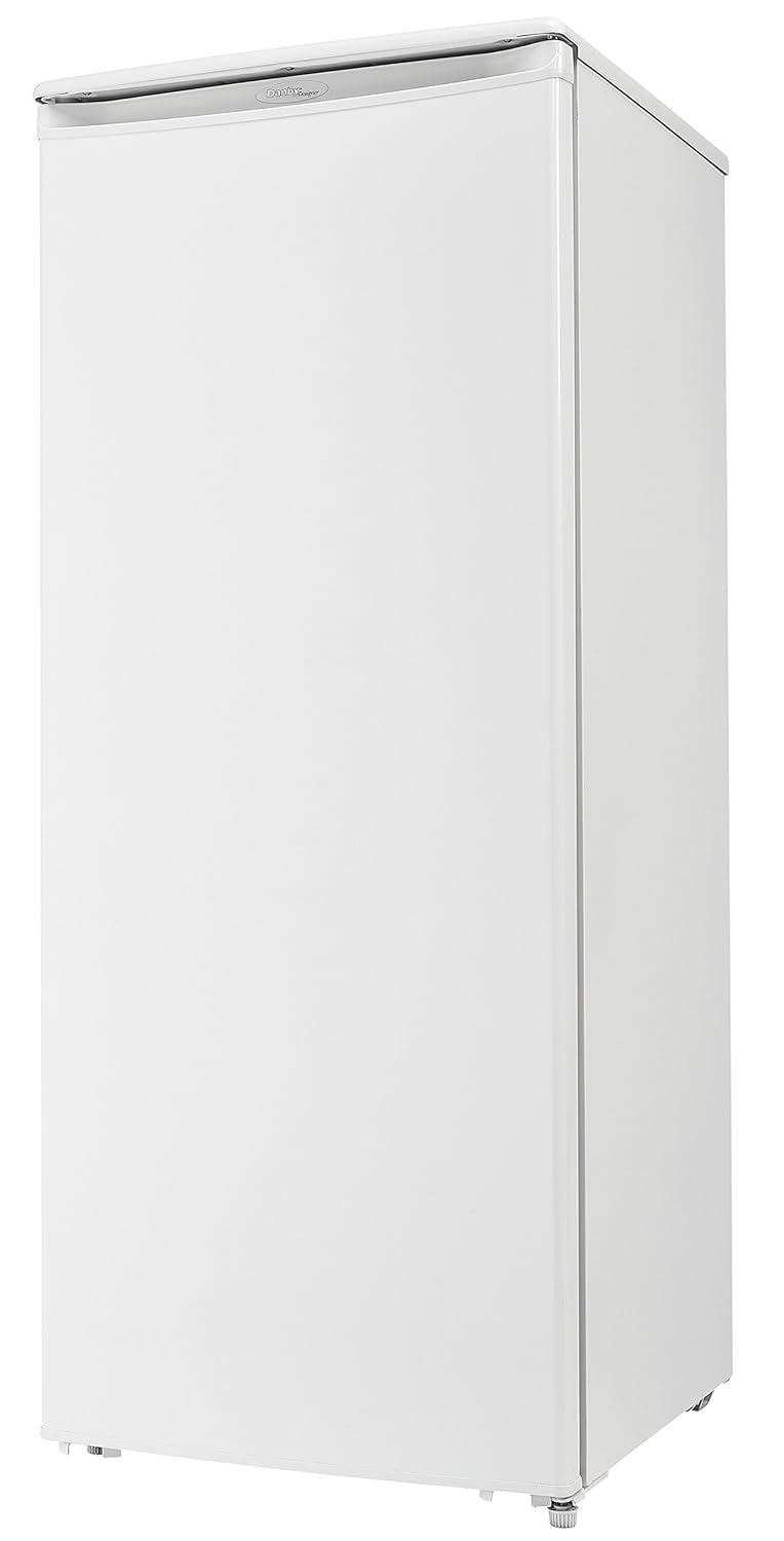 White Danby DUFM043A1WDD 4.3 Cubic Feet Upright Freezer