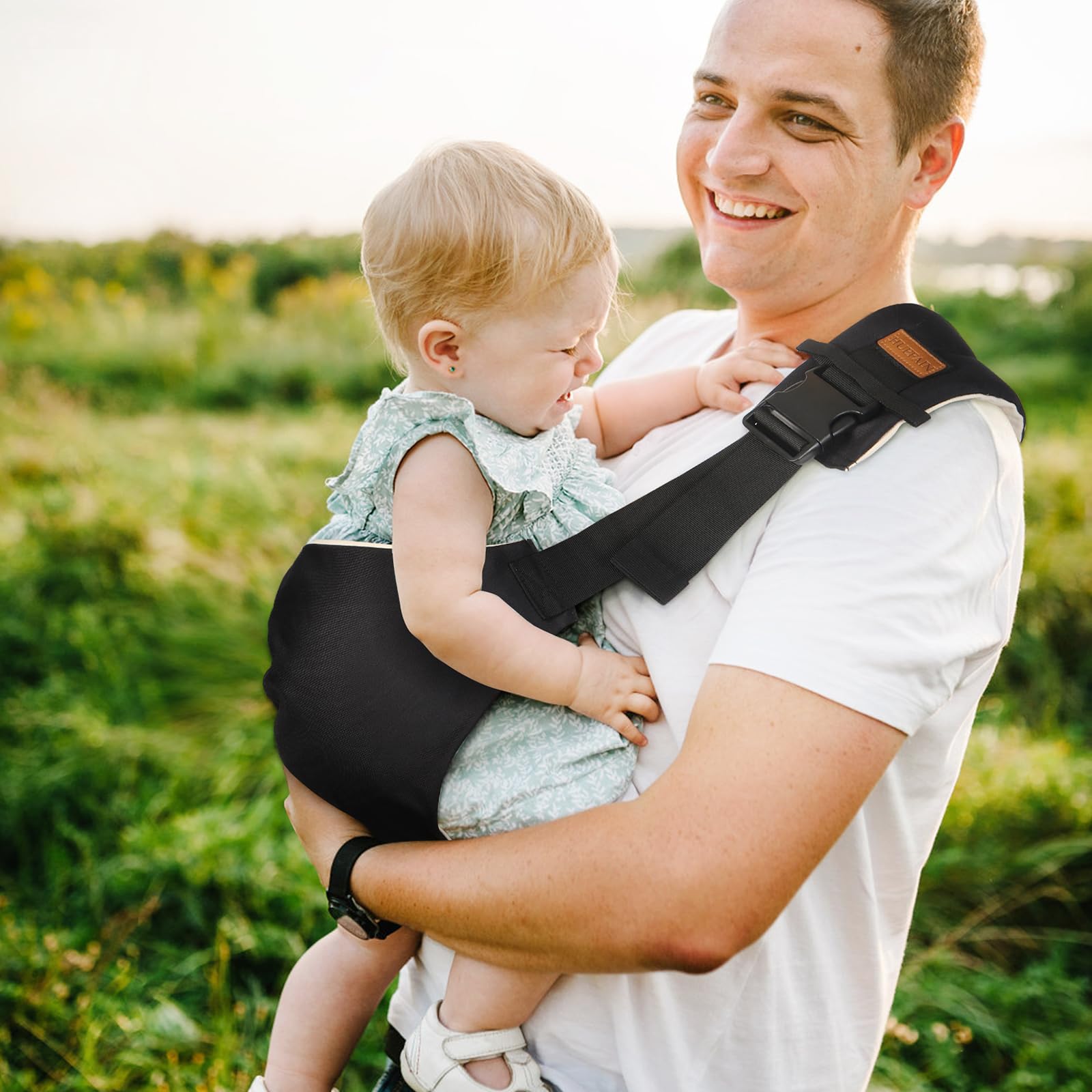 2 Packs Toddler Carrier,Baby Sling Carrier,Baby Sling,Lightweight, Portable, Ergonomic-Designed, Travel-Friendly, Secure & Safe Baby Carriers(Black+Beige)
