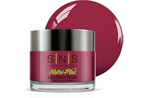 SNS HEALTHY NATURAL NAILS SNS Nail Dip Powder, Gelous Color Dipping Powder - Bushels Of Berries (Wine/Cranberry, Cream) - Long-Lasting Dip Nail Color Lasts 14 Days - Low-Odor & No UV Lamp Required - 1 OZ