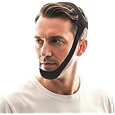 Chin Strap for Sleeping, CPAP Chin Strap, Anti Snoring, CPAP Chin Strap to Keep Mouth Closed, Adjustable, Breathable and Comfortable